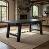 Rena Dining Table with Turnbuckles, 74" Black Sand Mahogany Wood