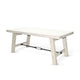 Rena Dining Table with Turnbuckles 74’’ Rustic Off-White Mahogany Wood BM325413