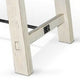 Rena Dining Table with Turnbuckles, 74" Rustic Off-White Mahogany Wood