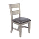 Camie Dining Chair Set of 2 Faux Leather Brown Mahogany Ladderback BM325415