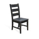 Rena Dining Chair Set of 2 Ladderback and Wood Seat Black Mahogany BM325418