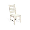 Rena Dining Chair Set of 2 Ladderback Rustic Off-White Mahogany Wood BM325419