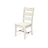 Rena Dining Chair Set of 2 Ladderback Rustic Off-White Mahogany Wood BM325419
