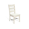 Rena Dining Chair Set of 2, Ladderback, Rustic Off-White Mahogany Wood