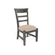 Rena Side Dining Chair Set of 2 Metal Turnbuckle Black Mahogany Wood BM325420
