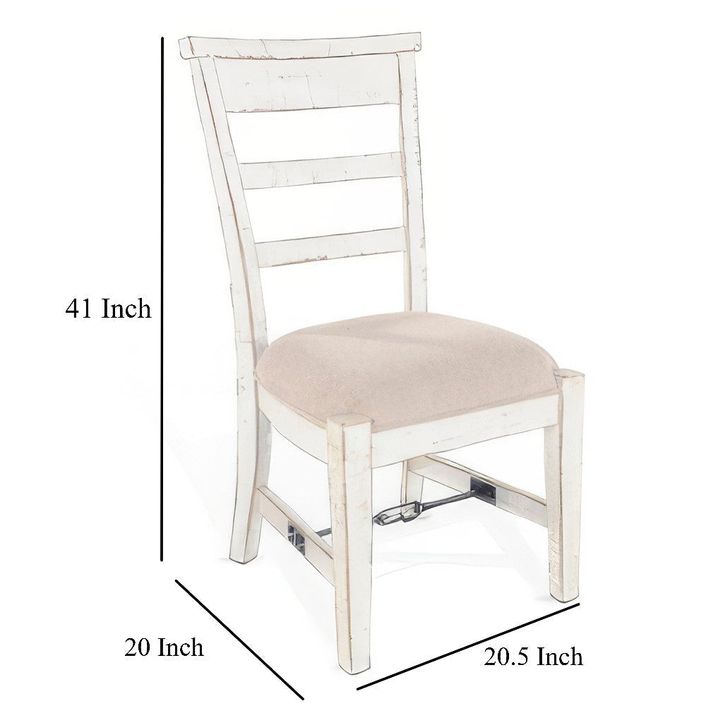 Rena Dining Armchair Set of 2 Metal Turnbuckle White Mahogany Wood BM325421