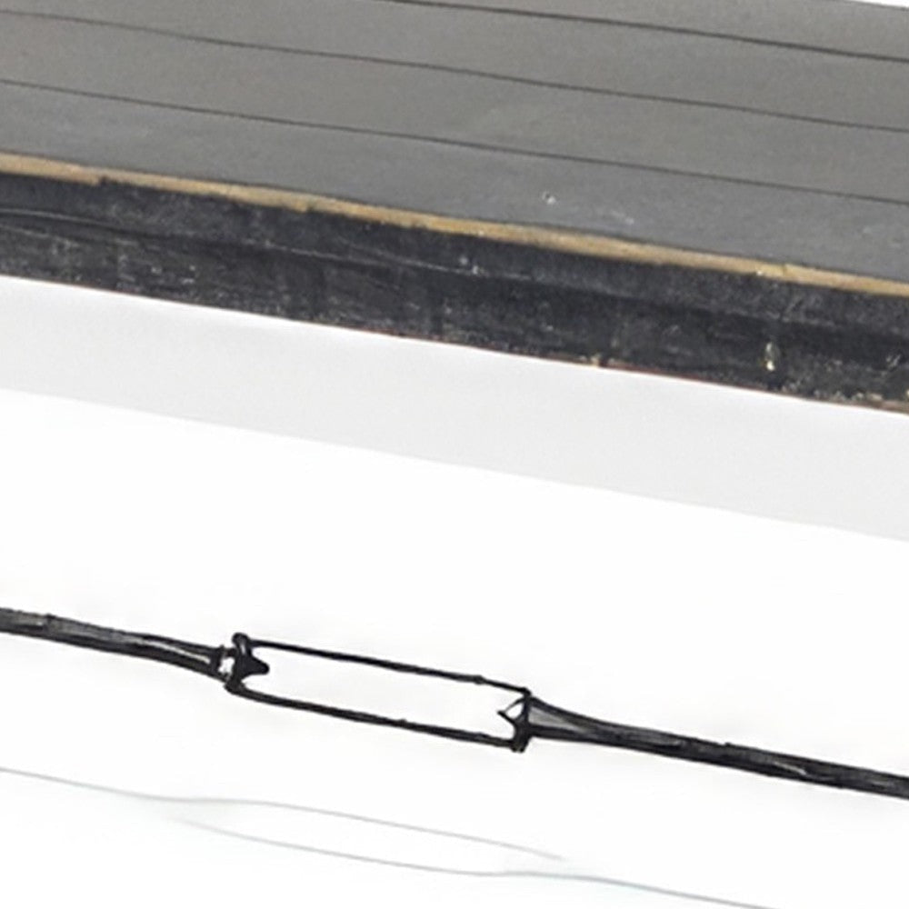 Rena Dining Bench Turnbuckle Accent 64’’ Rustic Black Mahogany Wood BM325424