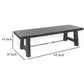 Rena Dining Bench Turnbuckle Accent 64’’ Rustic Black Mahogany Wood BM325424