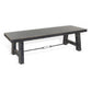 Rena Dining Bench, Turnbuckle Accent, 64" Rustic Black Mahogany Wood