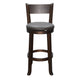 Flint Swivel Barstool Chair Set of 2 Faux Leather Brown Mahogany BM325431