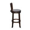 Flint Swivel Barstool Chair Set of 2 Faux Leather Brown Mahogany BM325431