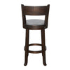Flint Swivel Barstool Chair Set of 2 Faux Leather Brown Mahogany BM325431