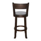 Flint Swivel Barstool Chair Set of 2 Faux Leather Brown Mahogany BM325431