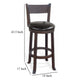 Flint Swivel Barstool Chair Set of 2 Faux Leather Brown Mahogany BM325431