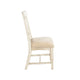 Rena Dining Chair Set of 2 X-Back Design White Sand Mahogany Wood