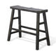 Rena Bar Height Bench | Trestle Legs with Footrests | 33’’ Wide Rustic Black Mahogany Wood BM325439