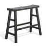 Rena Bar Height Bench | Trestle Legs with Footrests | 33’’ Wide Rustic Black Mahogany Wood BM325439