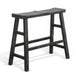 Rena Bar Height Bench | Trestle Legs with Footrests | 33’’ Wide Rustic Black Mahogany Wood BM325439