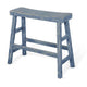 Rena Bar Height Bench | Trestle Legs with Footrests | 33’’ Wide Rustic Ocean Blue Mahogany Wood BM325441