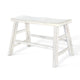 Rena Counter Height Bench | Trestle Legs with Footrests | 33’’ Wide White Sand Mahogany Wood BM325444