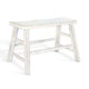 Rena Counter Height Bench | Trestle Legs with Footrests | 33’’ Wide White Sand Mahogany Wood BM325444