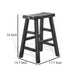 Rena Counter Stool Set of 2 Saddle Seat Black Sand Mahogany Wood BM325449