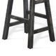 Rena Barstool Set of 2 Saddle Style Seat Black Sand Mahogany Wood BM325450