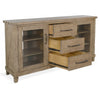 Anva Sideboard Buffet Console 2 Doors 3 Drawers 65’’ Brown Wood BM325457