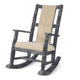 Rena Rocking Chair Cushion Seat and Back Black Mahogany Mindy Wood BM325459