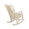 Rena Rocking Chair Cushion Seat and Back White Mahogany Mindy Wood BM325461