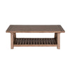 Anva Coffee Table Light Brown Mahogany Wood Shelf Rectangular 52’’ BM325472