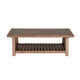 Anva Coffee Table Light Brown Mahogany Wood Shelf Rectangular 52’’ BM325472