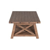 Anva Coffee Table Light Brown Mahogany Wood Shelf Rectangular 52’’ BM325472