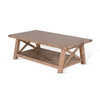 Anva Coffee Table Light Brown Mahogany Wood Shelf Rectangular 52’’ BM325472