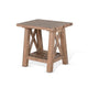 Anva End Table Light Brown Mahogany Wood 1 Shelf Rectangular 24’’ BM325474