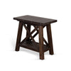 Anva Accent Chairside Table Dark Brown Mahogany Wood Rectangular 28’’ BM325477