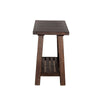 Anva Accent Chairside Table Dark Brown Mahogany Wood Rectangular 28’’ BM325477