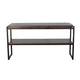 Lery Sofa Table Dark Brown Wood 51’’ Black Metal Frame Bottom Shelf BM325483
