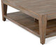 Lilly Coffee Table 1 Shelf Light Brown Mahogany Wood Square 48’’ BM325487