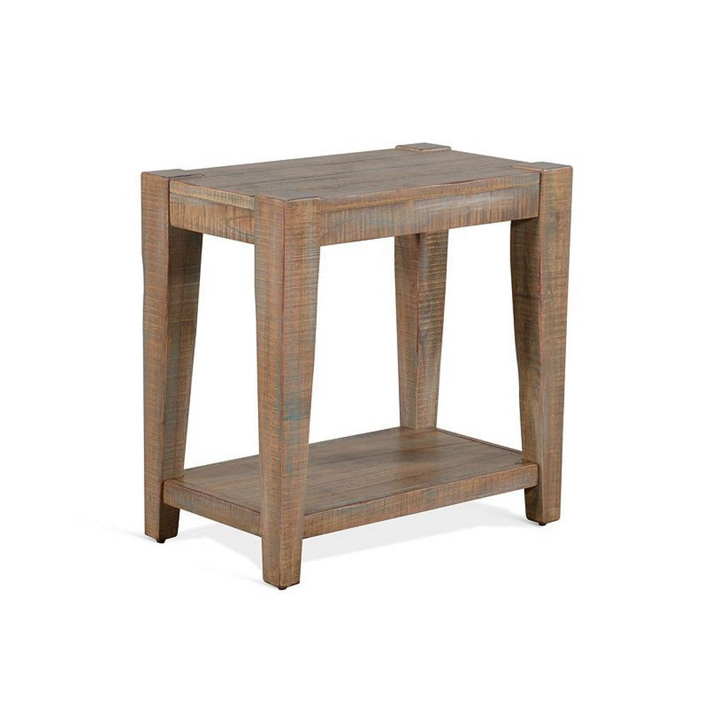 Lilly Accent Chairside Table Light Brown Mahogany Rectangular 25’’ BM325488