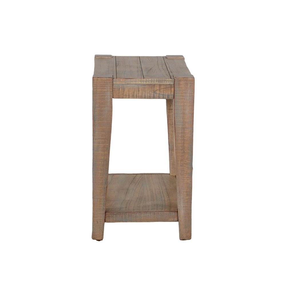 Lilly Accent Chairside Table Light Brown Mahogany Rectangular 25’’ BM325488