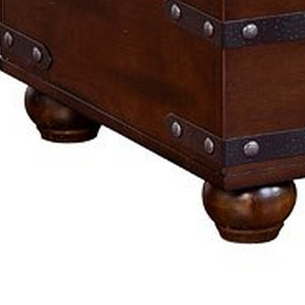 Odel Trunk Coffee Table Dark Brown Mahogany Rectangular 48’’ Top BM325491