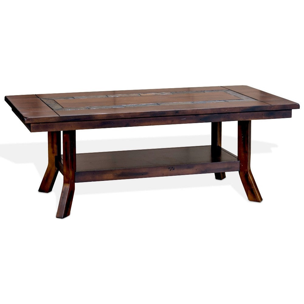 Odel Coffee Table 1 Shelf Dark Brown Mahogany Rectangular 49’’ Top BM325492