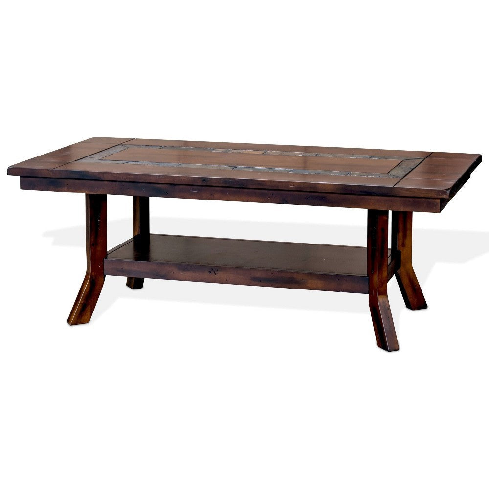 Odel Coffee Table 1 Shelf Dark Brown Mahogany Rectangular 49’’ Top BM325492