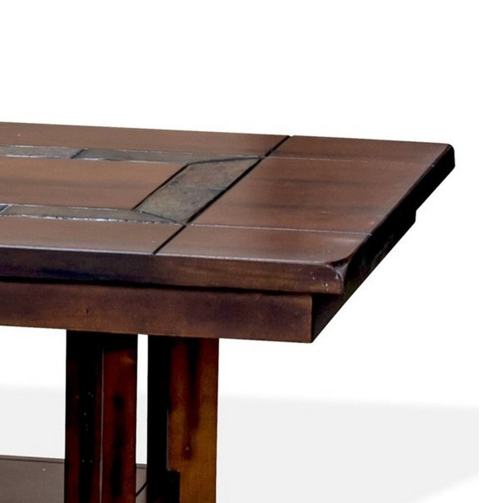 Odel Coffee Table 1 Shelf Dark Brown Mahogany Rectangular 49’’ Top BM325492