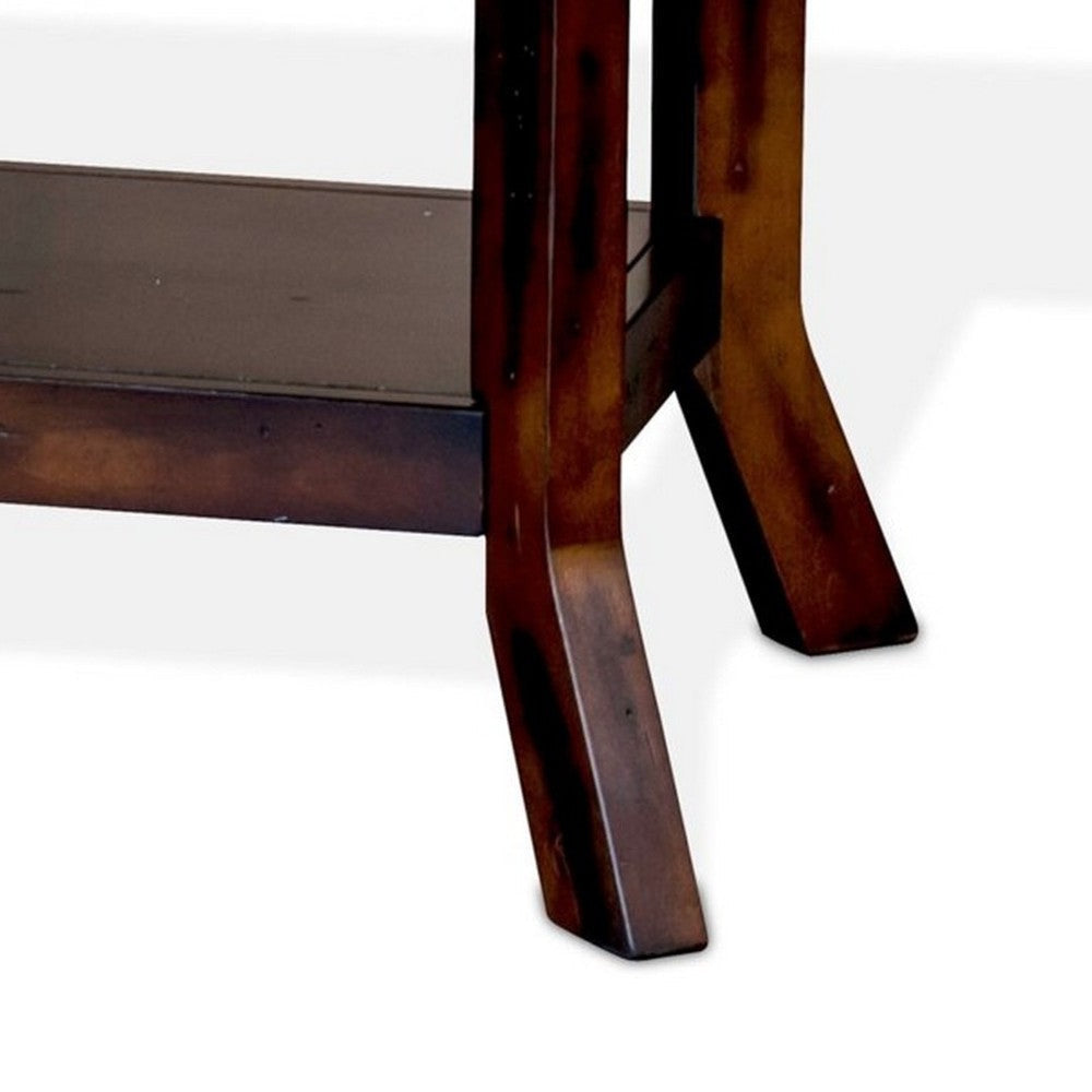 Odel Coffee Table 1 Shelf Dark Brown Mahogany Rectangular 49’’ Top BM325492