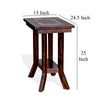 Odel Accent Chairside Table Dark Brown Mahogany Rectangular 25’’ Top BM325493