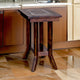 Odel Accent Chairside Table, Dark Brown Mahogany, Rectangular 25" Top