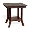 Odel Side End Table 1 Shelf Dark Brown Mahogany Rectangular 25’’ Top BM325494