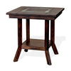 Odel Side End Table 1 Shelf Dark Brown Mahogany Rectangular 25’’ Top BM325494
